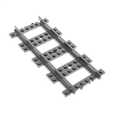 1x Lego Eisenbahn Schiene gerade neu-dunkel grau Zug Gleis 60052 4279714 53401