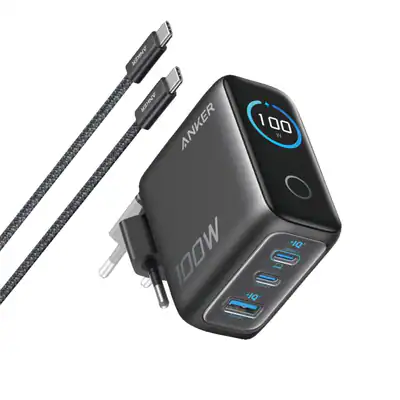 ANKER Nano 100W 3-Port Ladegerät Apple, Samsung C1/C2:100W, C1+C2:70W+30W/95W+5W