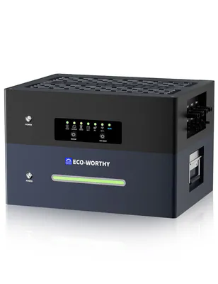 ECO-WORTHY 2,56kWh Speicher Balkonkraftwerk akku Solarbank max 15,36kWh Variant
