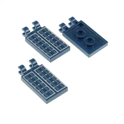3x Lego Fliese 2x3 dunkel blau Sticker Solar Panele O-Clip 21321 30350bpb105