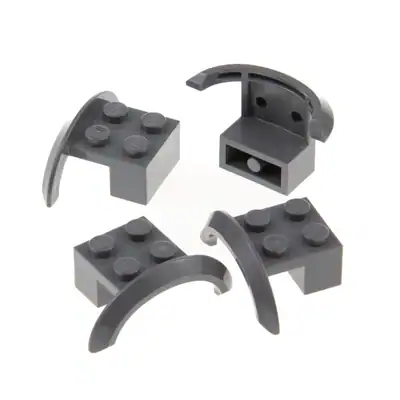 4x Lego Radkasten 4x2 1/2 x1 neu-dunkel grau Kotflügel Schutzblech Rad 98282