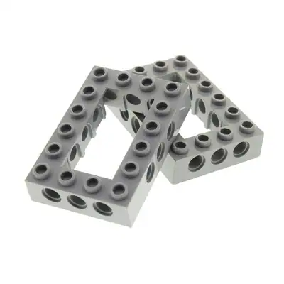 2x Lego Technic Bau Stein Rahmen 4x6 neu-hell grau Lochbalken 4211716 40344 3253