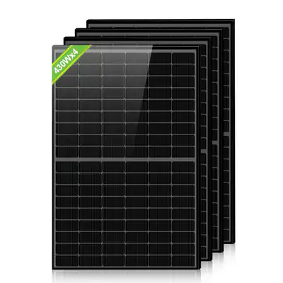 430W*4 Solarmodul Monokristallin Solarpanel für Balkon Solaranlage Dach Garten