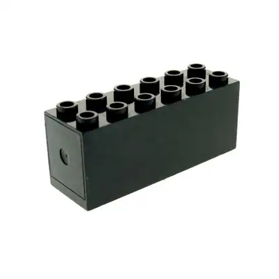 1x Lego Gewicht Stein B-Ware abgenutzt 2x6x2 schwarz ca.50g Schiff 73843 73090b