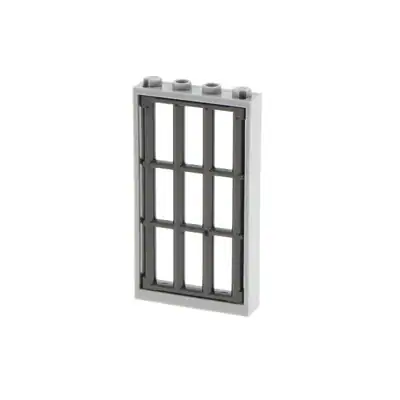 1x Lego Fenster Rahmen 1x4x6 neu-hell grau Türblatt Gitter perl grau 92589 60596
