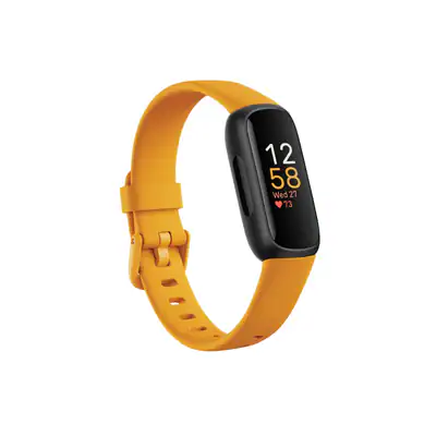 FITBIT Inspire 3, Fitness Tracker, S und L, Morning Glow/Black