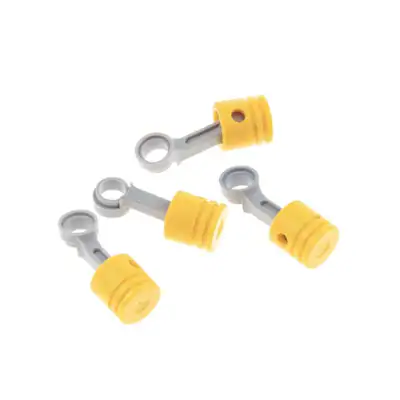 4x Lego Technic Motor Kolben gelb Pleuelstange neu-hell grau Stange 2852 2851