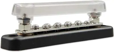 Victron Sammelschiene 150A 2P mit 10 Schrauben + Abdeckung VBB115021020