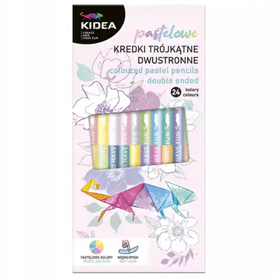 Kredki ołówkowe 2str 24kol/180 Troj Pastel Derform Kidea Derform