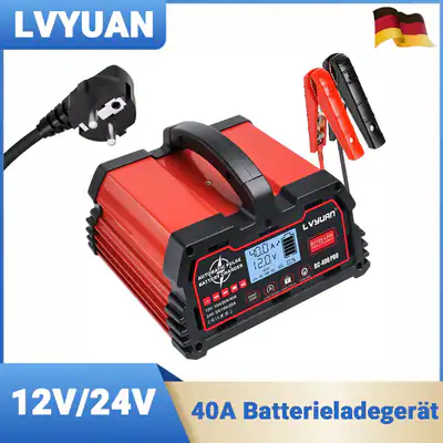 40A Auto LKW 12V 24V Intelligente Batterieladegerät Impuls Reparatur für AGM GEL