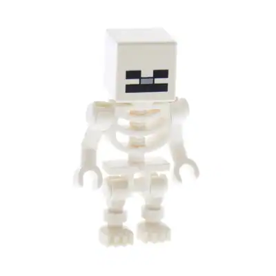 1x Lego Figur Minecraft Skelett weiß 21118 21144 93061 19729pb004 60115 min011