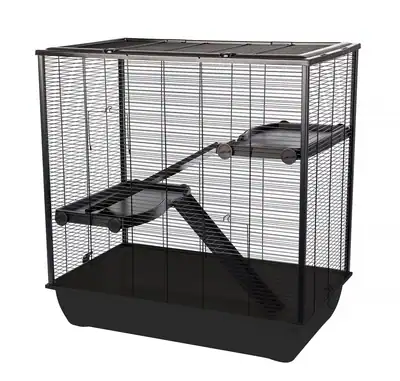 5907600701090 INTER-ZOO Frodo + Plastic Black - Käfig für einen Hamster INTER-ZO