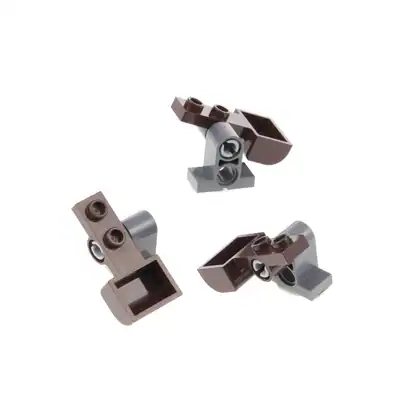 3x Lego Katapult 1x2 dunkel braun Schleuder Pin Connector grau 32530 88289