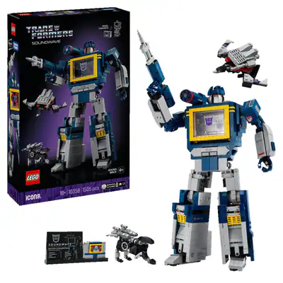LEGO Icons 10358 Transformers: Soundwave Bausatz, Mehrfarbig