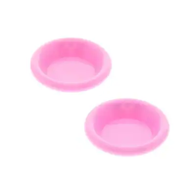 2x Lego Figuren Zubehör Geschirr Teller 3x3 hell pink Schale 3185 4222938 6256