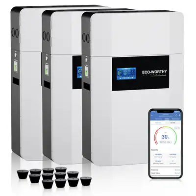 48V 300Ah Wandmontage LiFePO4 Batterie mit Anschlussdose für Speicher ECO-WORTHY