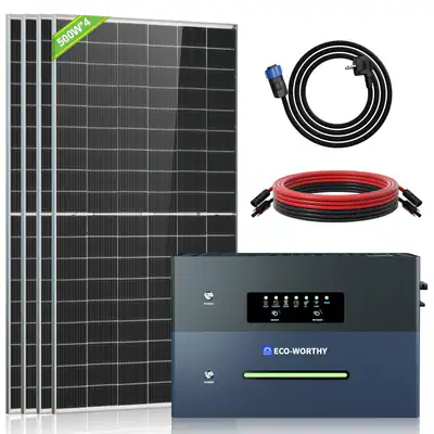 2000W Balkonkraftwerk 2,56KWh Speicher ECOVIS 2400 PV Solarspeicher Komplettset