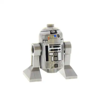 1xLego Minifigur Star Wars B-Ware abgenutzt Droide R2-Q2 flat silber 7915 sw0303