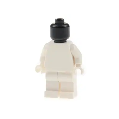1x Lego Minifigur Geist Gespenst weiß Kopf schwarz 9467 gen012 twn529 gen043