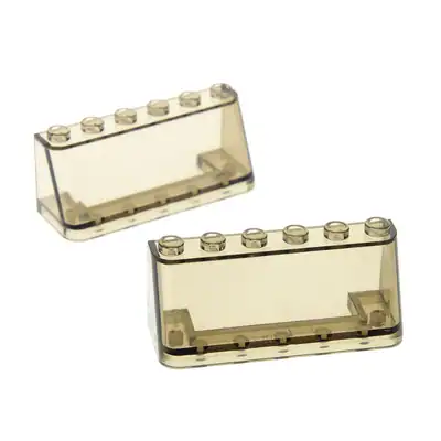 2x Lego Windschutzscheibe 2x6x2 transparent braun schräg Auto Scheibe 35336 4176