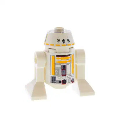1x Lego Figur Star Wars Astromech Droide R5-F7 weiß orange 75023 sw0370