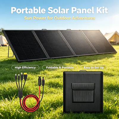Faltbares Solarpanel 200W-500W Monokristallin Solarmodul Camping Wohnmobil MC4