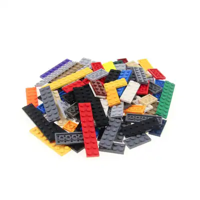 100 Lego Classic Leisten Bau Steine flach 160g Kiloware 2x3 - 2x10 bunt gemischt