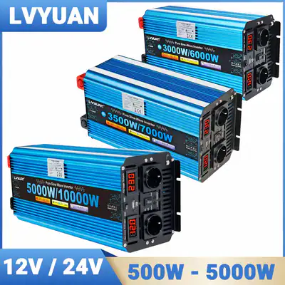 12V 24V 3500W 5000W/10000W Reiner Sinus Wechselrichter Spannungswandler Inverter