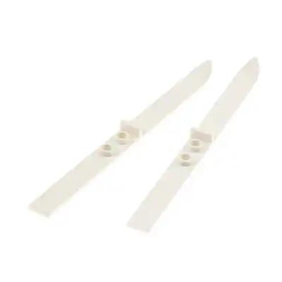 2x Lego Technic Figur Ski B-Ware abgenutzt weiß Zubehör Schnee Set 6834 2713