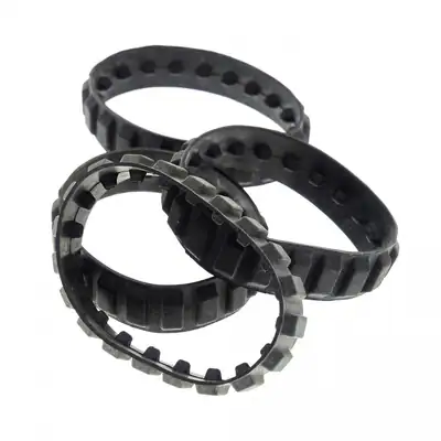 4x Lego Gummi Kette 20 Zähne schwarz Raupen Bagger 4180576 43903 x939