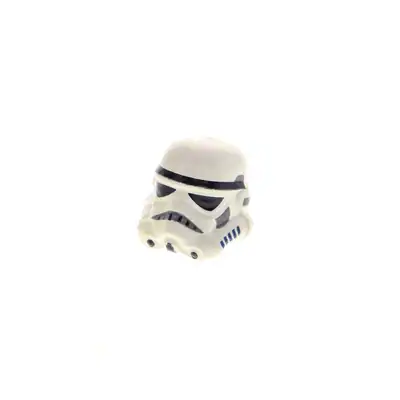 1x Lego Helm Minifigur Stormtrooper Mund gepunktet weiß Star Wars sw0188 30408px