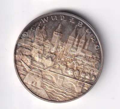 Medaille Silber Würzburg 1976 Stadtansicht 14.78 Gramm, 1000 fein nsw-leipzig