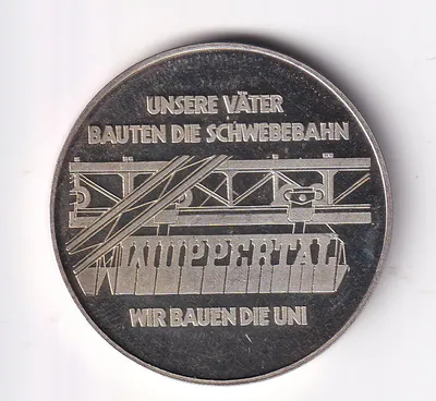 Medaille Silber 1972 Universität Wuppertal 19.85 Gramm, 1000 fein nsw-leipzig