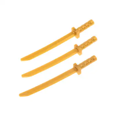 3x Lego Figuren Waffe Schwert Katana perl gold Ninja Samurai 6116596 21459