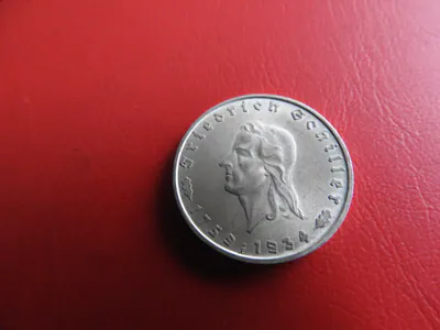 * III.Reich 2 Reichsmark 1934 F. Silber * Friedrich Schiller (211)(Alb.9)