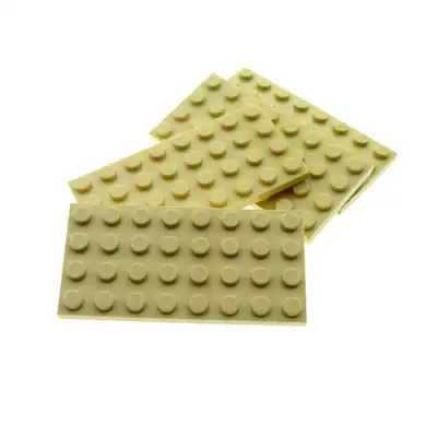 4x Lego Bau Platte 4x8 beige Basic Grundplatte Star Wars 2507 21017 4191103 3035