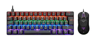 ISY IGB-1000-BK, Tastatur & Maus Set, Mecha-Membran, kabelgebunden, Schwarz