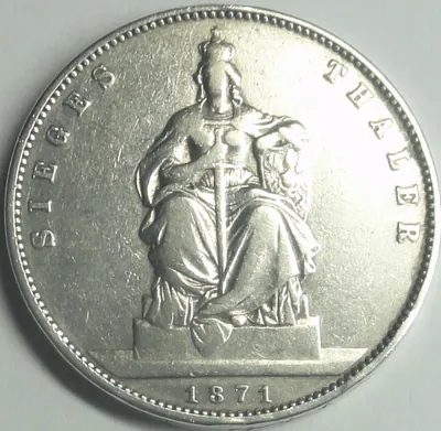 Preussen 1 Taler 1871 A SILBER 1 Siegestaler Wilhelm I. vz-+/ xf-plus. + Kapsel