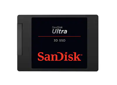 SANDISK Ultra 3D Festplatte, 2 TB SSD SATA 6 Gbps, 2,5 Zoll, intern