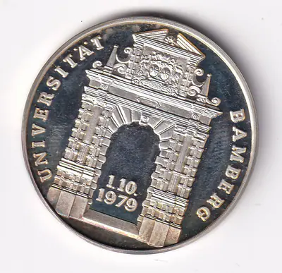 Medaille Silber 1979 Universität Bamberg 15.21 Gramm, 1000 fein nsw-leipzig