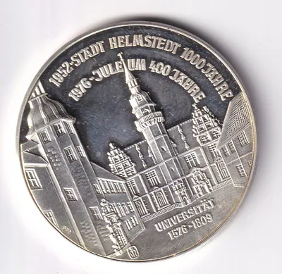 Medaille Silber 1976 Universität Helmstedt 25.29 Gramm, 999 fein nsw-leipzig