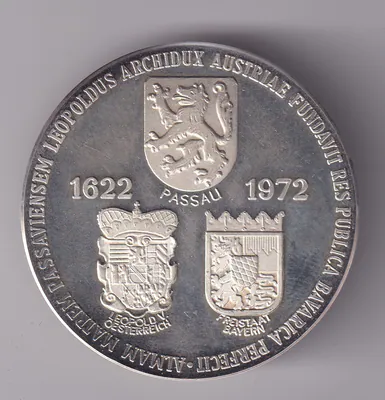 Medaille Silber 1972 Universität Passau 48.83 Gramm, 1000 fein nsw-leipzig
