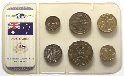 AUSTRALIEN - Das Geld der Welt - Kursmünzensatz 6 Münzen -