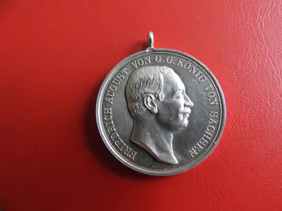 *Sachsen Silbermedaille o.J. * Dem besten Schützen* Friedrich August(174)(Alb.9)