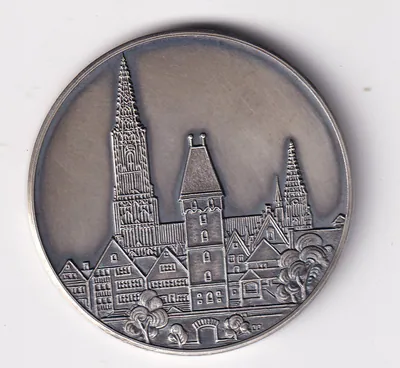 Medaille Silber 1967 Universitätstadt Ulm 25.02 Gramm, 1000 fein nsw-leipzig