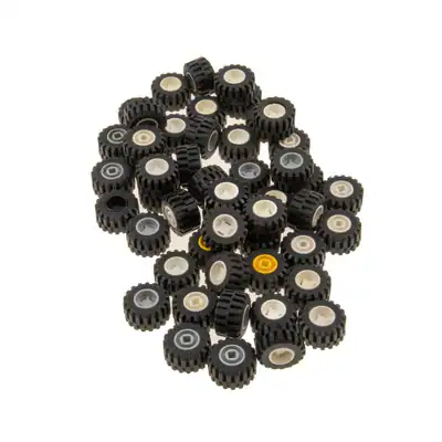 50x Lego Räder Reifen 21mmx12mm Felge zufällig gemischt 11mm x 12mm 6015 6014
