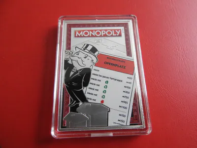*Selten! Monopoly Barren* Opernplatz *Versilbert / Farbe* ca.60x40m (Schub45)