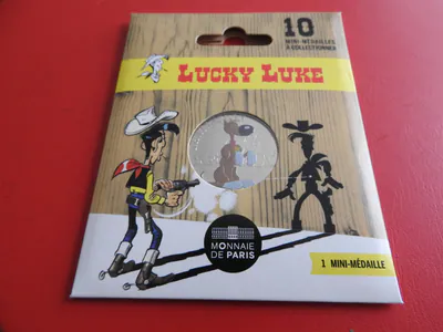 * Frankreich Mini Medals Monnaie de Paris 2021 /Blister* Lucky Luke * (Ki.3)