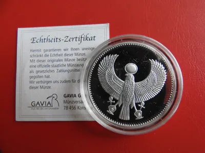 * Ägypten 5 Pounds 1999 Silber (999) PP * Sacred Falcon (Schub157)
