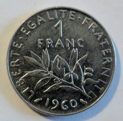 Frankreich / France - 1 Franc - 1960 - Nickel - Erhaltung: VZ - ST // xf - unc